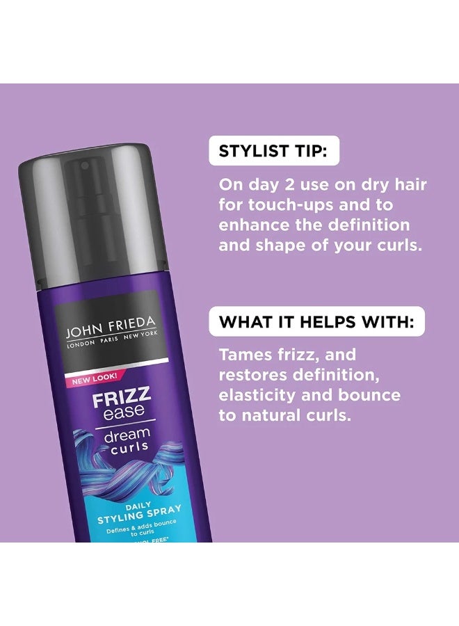 جون فريدا شامبو John Frieda Frizz Ease Dream Curls للشعر الكيرلي خالٍ من الكبريتات 250 مل عبوة 2 حبة لمكافحة الهيشان وتعزيز التموجات - Image 4
