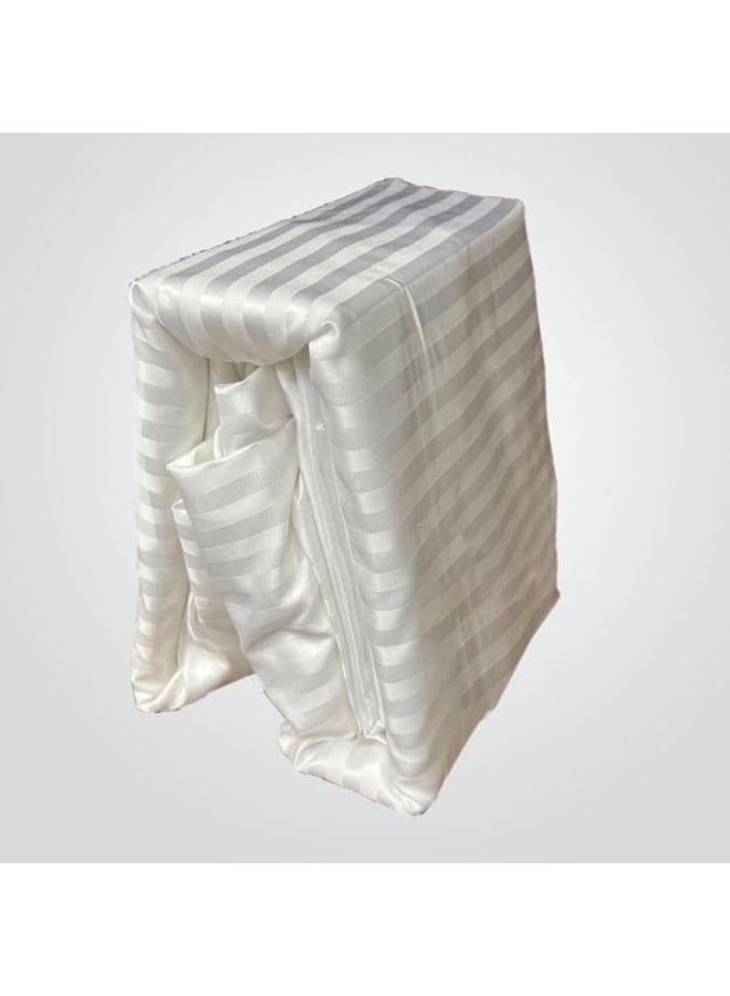 Luxury Hotel Style Cotton Fitted Bed Sheet Set 120×200 cm – Elastic Mattress Sheet 2 Pieces - Image 3