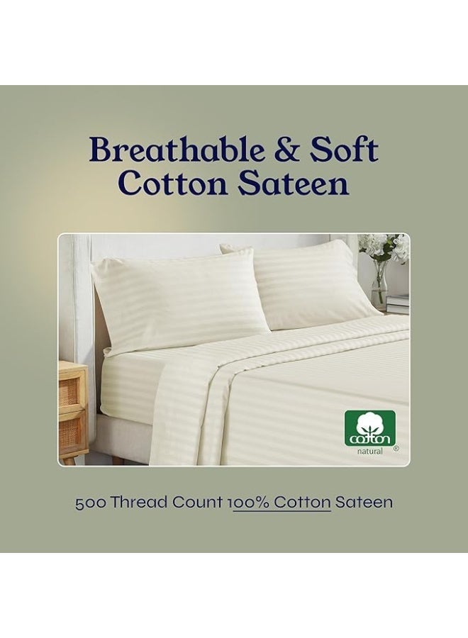 Luxury Hotel Style Cotton Fitted Bed Sheet Set 120×200 cm – Elastic Mattress Sheet 2 Pieces - Image 5