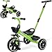 KRIDDO 2in1 Toddler Tricycle for Ages 18 Months to 5 Years Old Extended Push Handle for Effortless Push Gift Trike for Toddler 3 to 5 Year Kids Tricycle with Foldable Front Footrest Green - Image 3