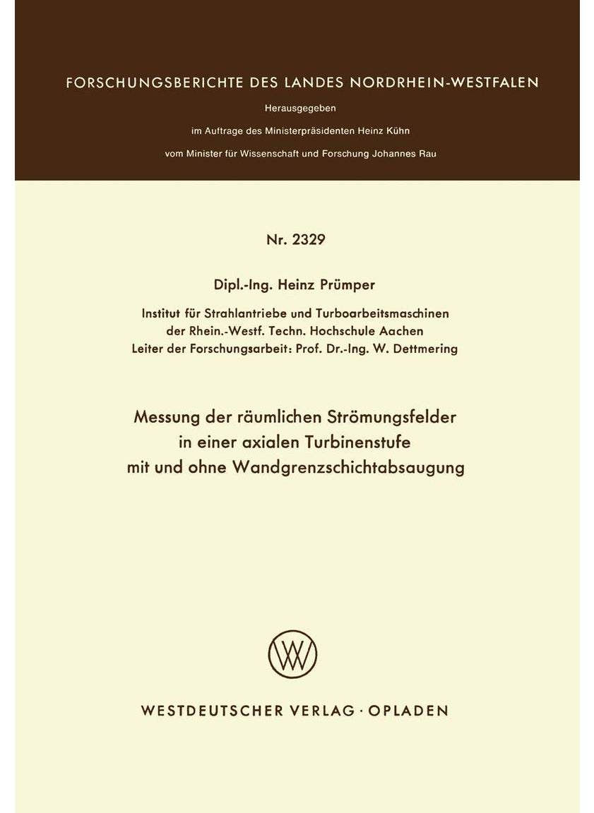 Messung der räumlichen Strömungsfelder in einer axialen Turbinenstufe mit und ohne Wandgrenzschichtabsaugung 