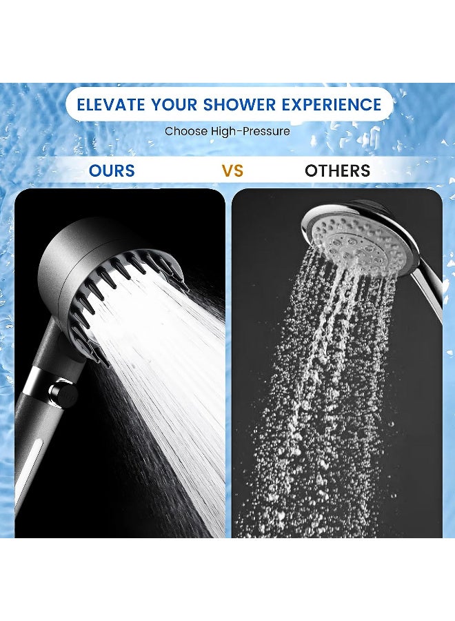 ZERIFAM Filtered Shower Head with Handheld, High Pressure 3 Spray Mode Showerhead with Hose, Bracket and Water Softener Filters for Hard Water Remove Chlorine and Harmful Substance - Image 3