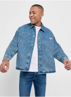 Calvin Klein Jeans Button Detail Denim Jacket  - Image 1