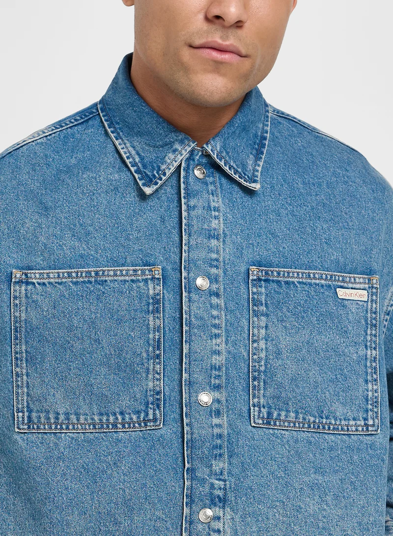 كالفن كلاين جينز Button Detail Denim Jacket