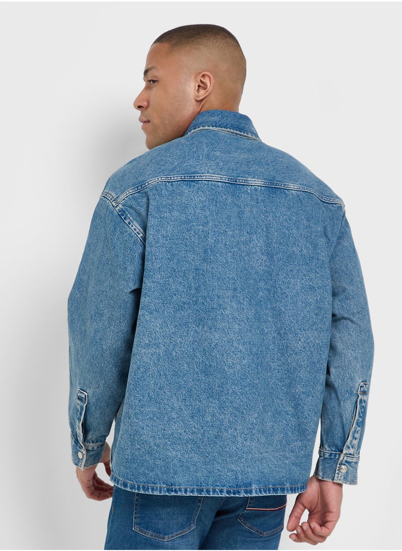 Calvin Klein Jeans Button Detail Denim Jacket  - Image 2