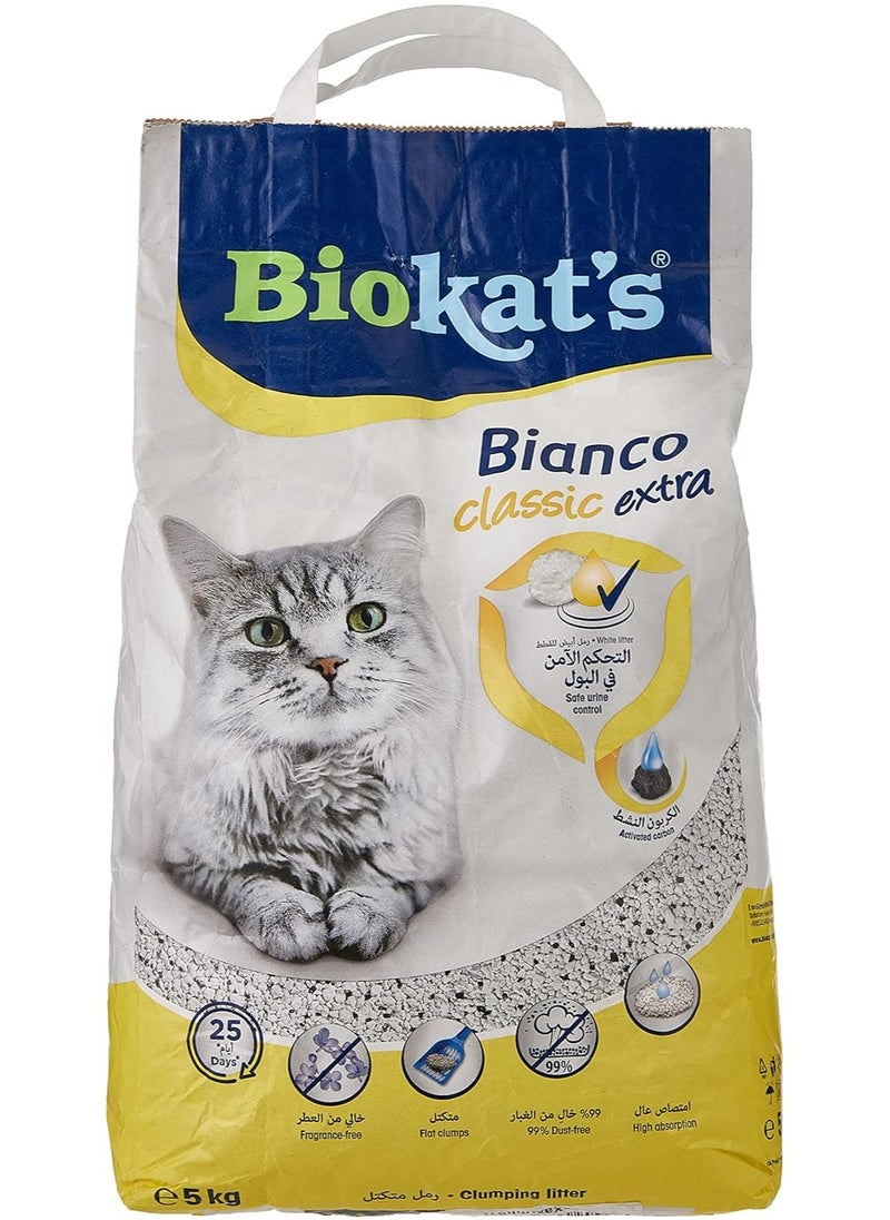 Biokat's فضلات القطط بيانكو كلاسيك اكسترا 5 كجم 