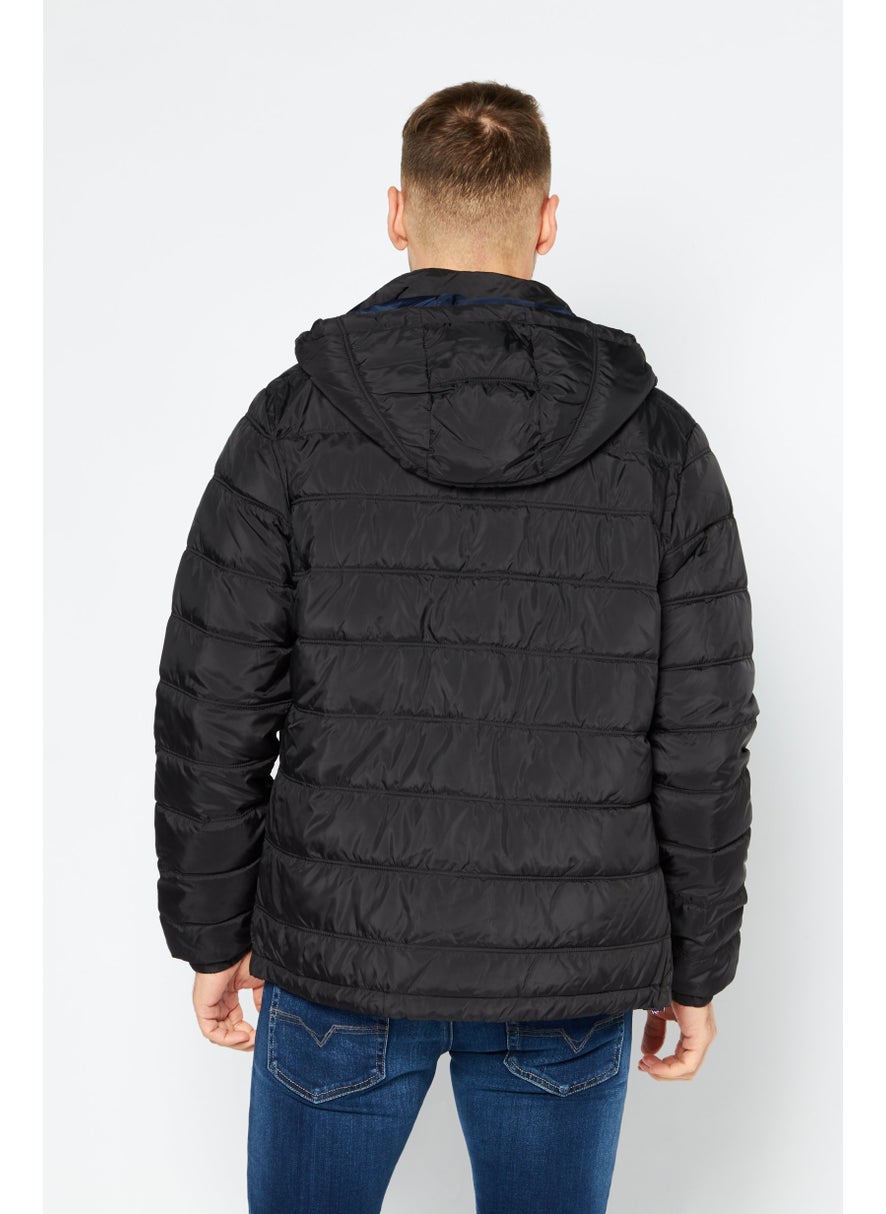 London Fog Men Brand Logo Puffer Jacket, Black  - Image 4