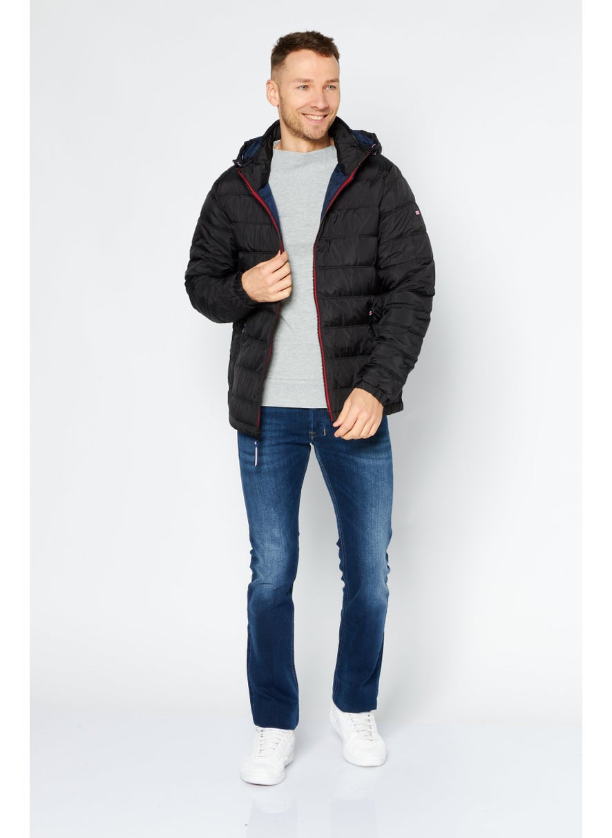 London Fog Men Brand Logo Puffer Jacket, Black  - Image 2