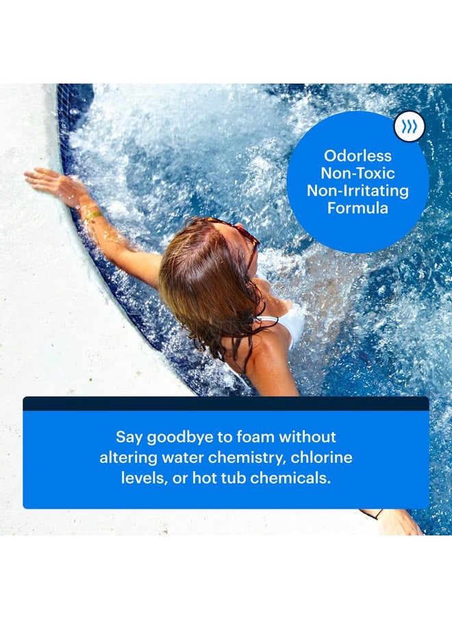Essential Values Hot Tub Foam Eliminator, 2 Pack Pool & Spa Defoamer (32oz/ Bottles) - Eliminate Foam Without Harsh Hot Tub Chemicals, Eco-Friendly & Safe w/Silicone Anti Foam. Get Foam Down and Enjoy Leisure Time  - Image 4