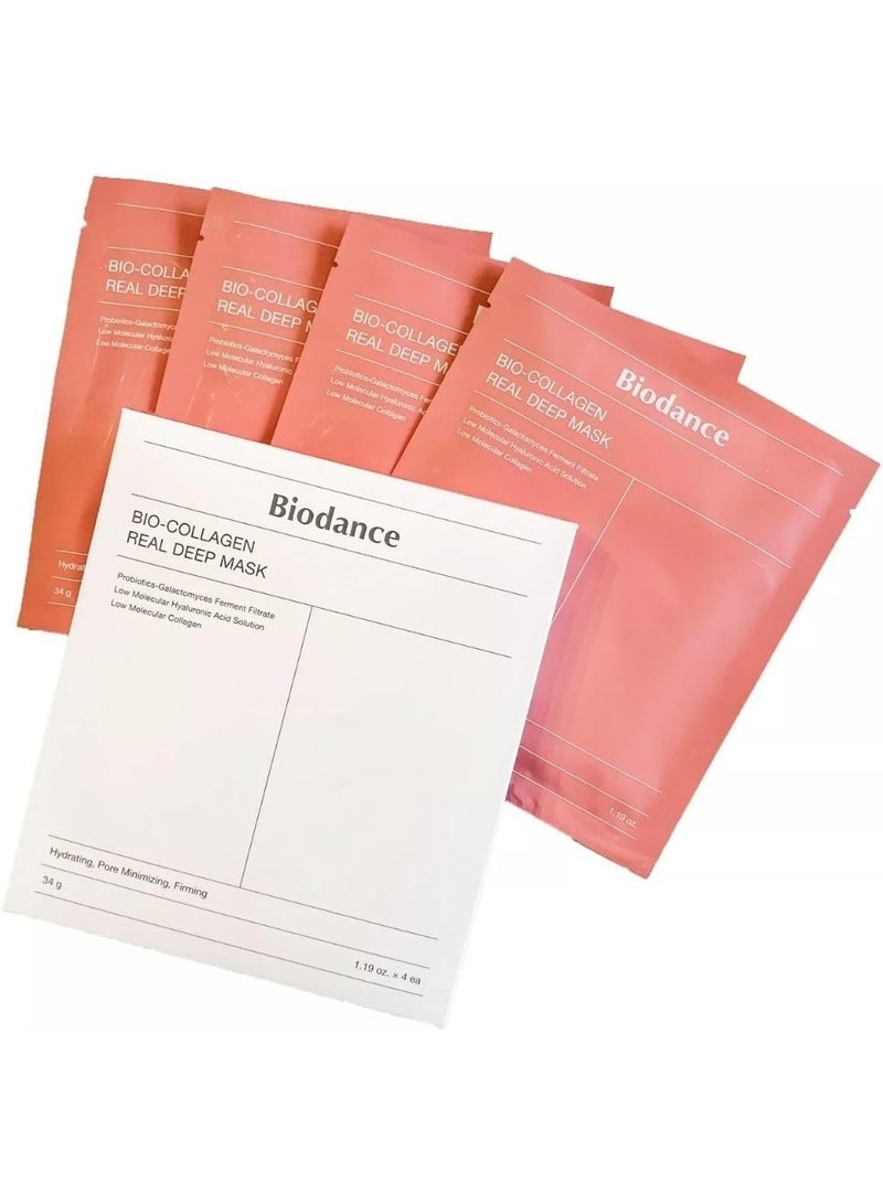 BIODANCE Real Deep Bio Collagen Mask 34g/1.19oz x 4 pieces - Image 1