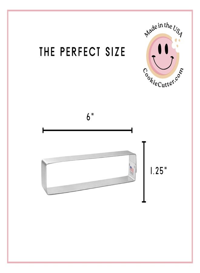 Foose Brand Rectangle Ruler Cookie Cutter - 1.25" X 6" - Made in Troy Missouri USA (Tin Plate Steel) - Image 2