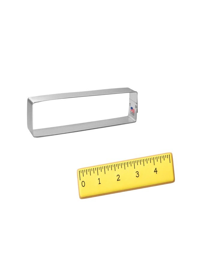 Foose Brand Rectangle Ruler Cookie Cutter - 1.25" X 6" - Made in Troy Missouri USA (Tin Plate Steel) - Image 1