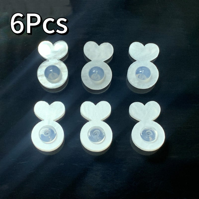 PETO 6 Pcs Silicone Earring Backs for Heavy Earrings, Invisible Lifting Support Pads, Anti-Sagging Earring Lifters for Studs and Drops - Image 1
