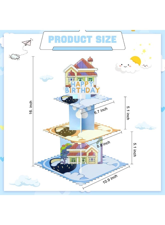 ILovhaprty 3 Tier Cupcake Stand for Bluey Party, Bluey Birthday Cake Stand Dessert Display, Kids Party Cupcake Holder Decoration for Birthday Party Supplies - Image 2