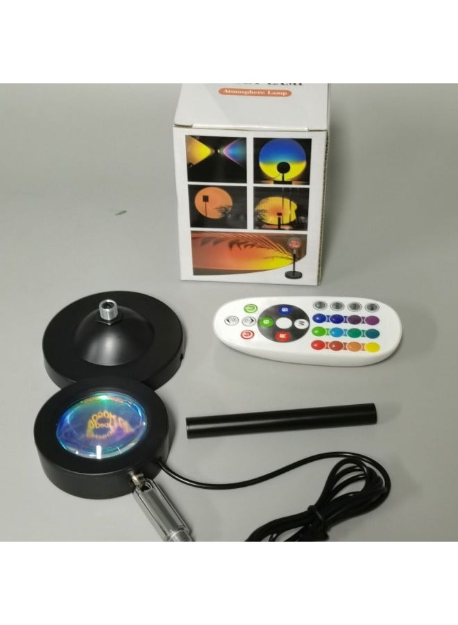 مصباح إسقاط مصغر بإضاءة RGB لغروب الشمس والتصوير الفوتوغرافي والإضاءة المحيطة - مزود الطاقة: مع حقيبة فيلم ذات 6 ألوان - لون الضوء: تقسيم سطح المكتب - Image 3