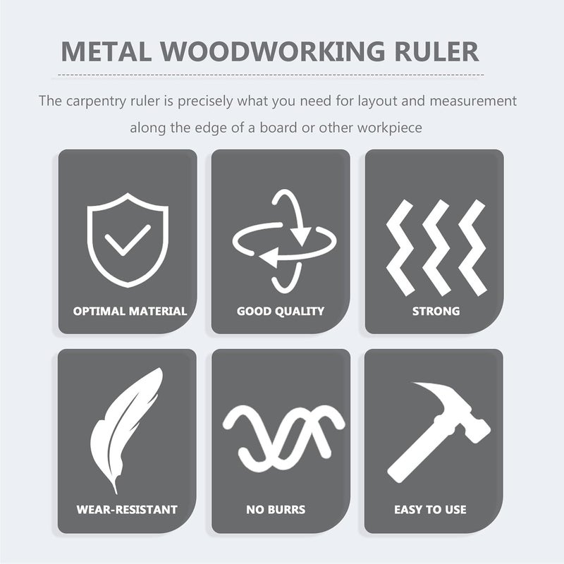 Stainless Steel Carpentry Ruler T-Shaped 200mm Metal Woodworking Measuring Tool Precision Marking Layout for Woodworkers - Image 5