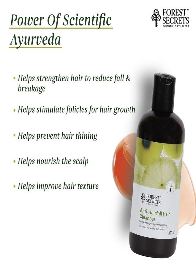 Forest Secrets Anti-Hairfall Hair Cleanser | Ayurvedic Hairfall Control Shampoo with Methi, Amlaki & Ayurvedic Herbs | Strengthens Hair Roots | Pack of 2 | 300ml Each - Image 5