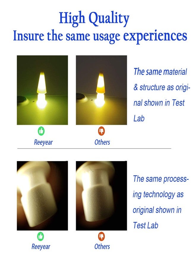 ريير رؤوس بديلة من REEYEAR متوافقة مع قلم Apple Pencil من الجيل الثاني، وقلم iPad Pro، وقلم Logitech Crayon الرقمي - رأس قلم Apple Pencil iPencil لجهاز iPad، قلم Apple Pencil من الجيل الأول/الثاني، أبيض، عبوة من 4 قطع - Image 2