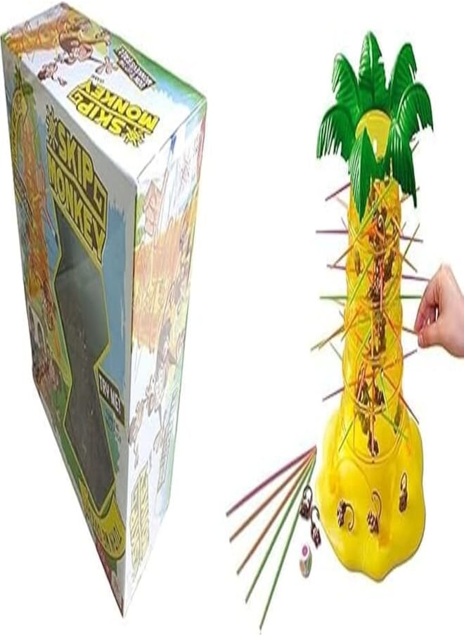 Generic - Skip Monkeys Kids Game with Monkey Game Pieces, Sticks and Game Unit, Easy-to-Learn, 3+, 2 to 4 Players - Image 1