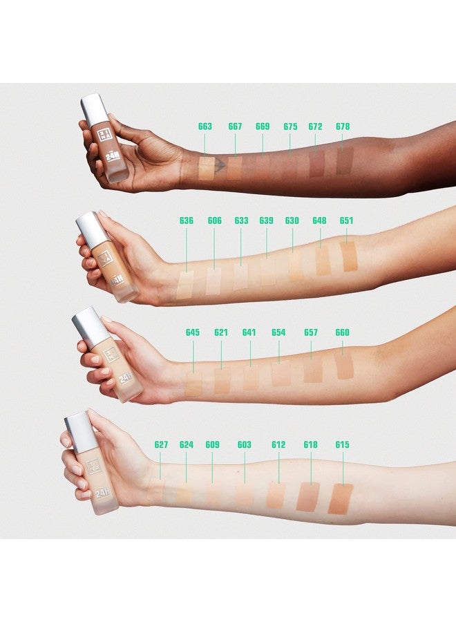 3INA The 24H Foundation 61524H Longwearing Formulamedium To High Buildable Coveragesmooth Matte Finishexpanded Shade Selectionwaterproof Cruelty Free Vegan Makeup1.01 Oz - Image 4