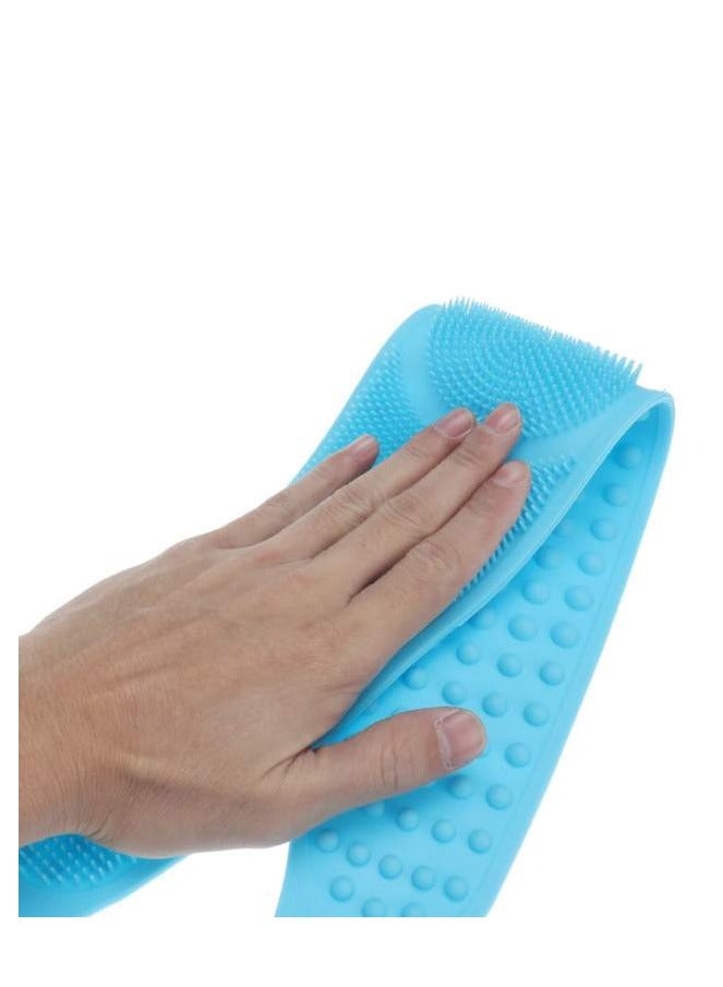 One Piece Random Color Silicone Body Scrubber/Bath Body Cleaning Belt/Skin Brush Belt For Skin/Bathing/Body Dirt Removal For Kids Men's & Women Multi color  - Image 3