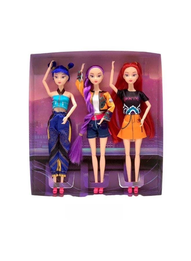 general KPop Demon Hunters trendy Girl Group Style fashion princess Doll doll set