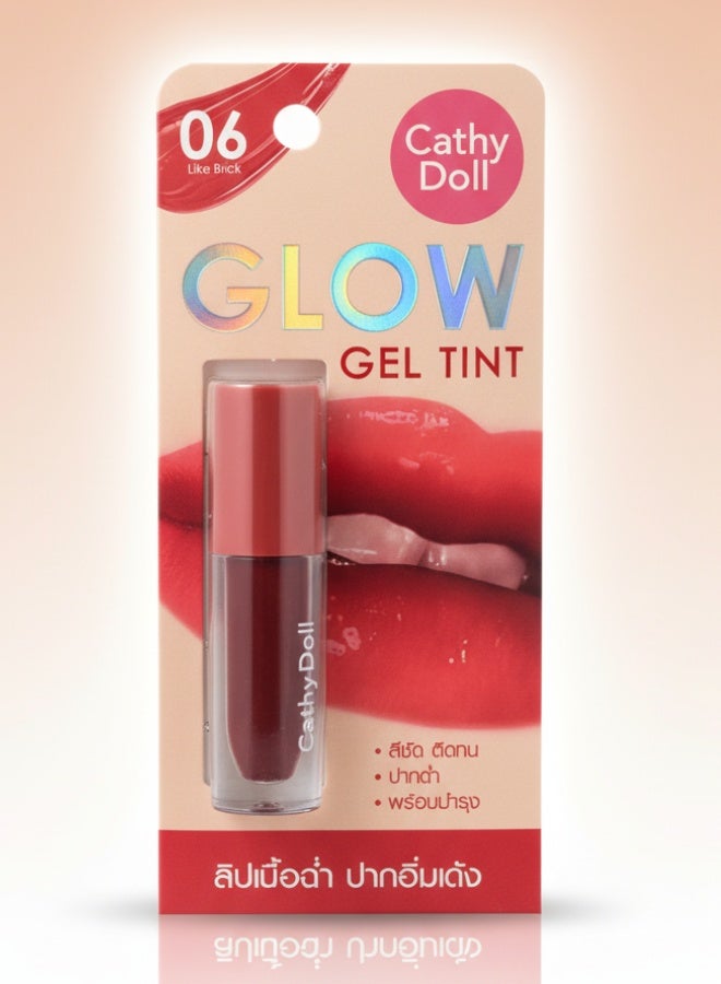 Glow Gel Tint 2.4 g Shade 06 Like Brick Long Lasting Lip Tint Moisturizing Soft Color Makeup