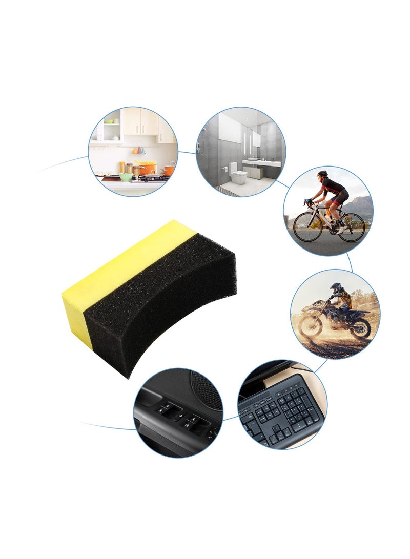 Car Tire Cleaning Sponge Set - 5 Professional Wheel Wash Applicators for Easy Tire Dressing and Corner Cleaning - Curved Design for Effective Car Care and Maintenance. - Image 3