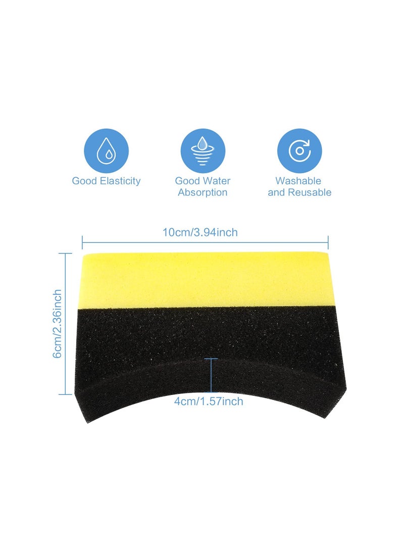 Car Tire Cleaning Sponge Set - 5 Professional Wheel Wash Applicators for Easy Tire Dressing and Corner Cleaning - Curved Design for Effective Car Care and Maintenance. - Image 5