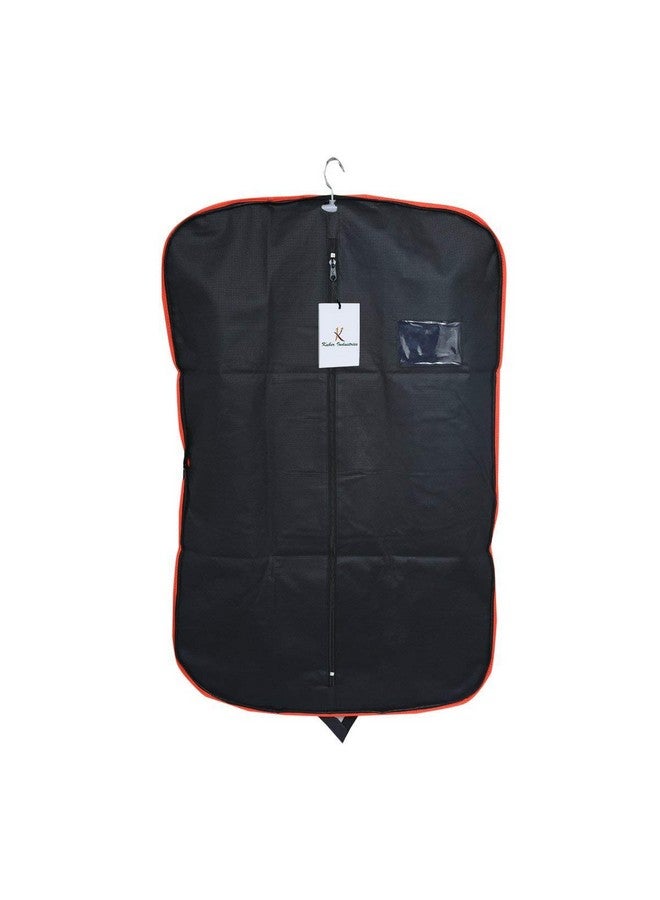 Kuber Industries Kuber Industries Coat Cover|Foldable Blazer Cover|Suit Cover With Zipper Closure|Cloth Organizer For Dust Proof Jacket| (Black)  - Image 3