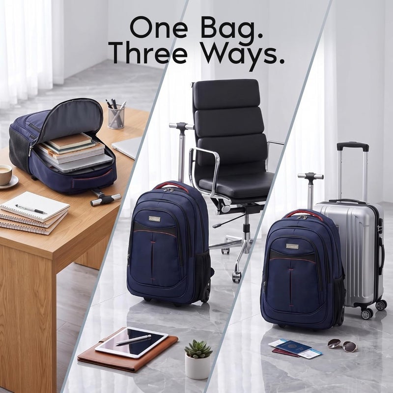 Unisex Multipurpose Rolling Backpack -, SG-BPT90 - Image 3