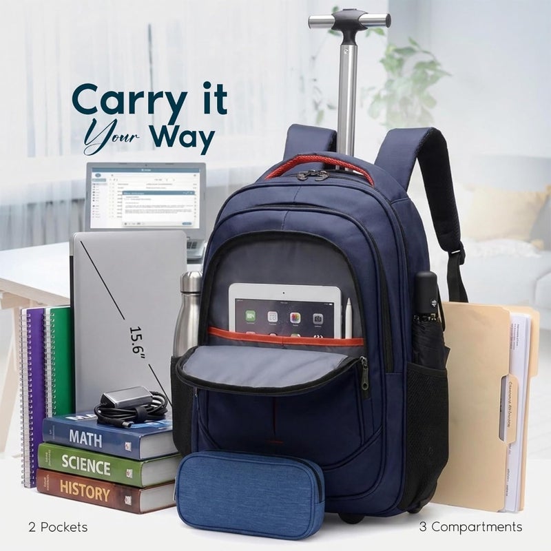 Unisex Multipurpose Rolling Backpack -, SG-BPT90 - Image 5