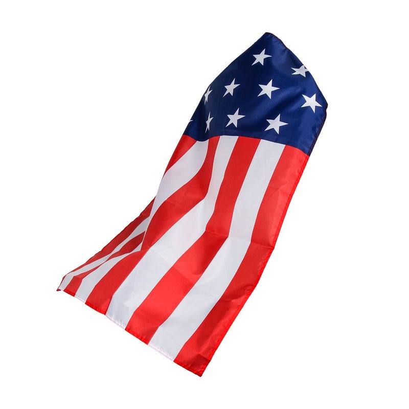 AMNPOLEN American Flag Costume Cape USA Patriotic Flag Cloak for Adult Men Women Boys Girls (13 stars) - Image 4