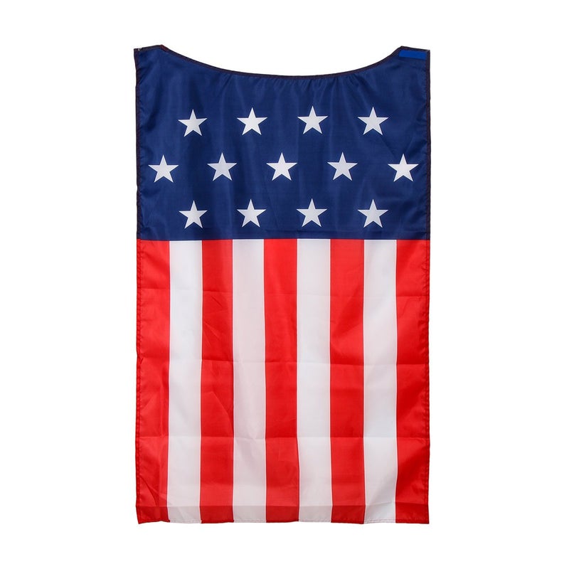 AMNPOLEN American Flag Costume Cape USA Patriotic Flag Cloak for Adult Men Women Boys Girls (13 stars) - Image 3