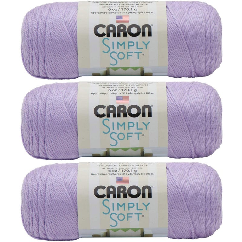 Caron - Simply Soft - Pack of 3 Solid Thread Balls 6 oz