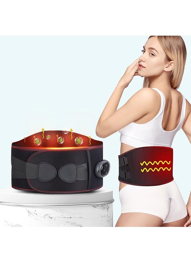 JCB CHIC Heated Waist Belt, Wearable Electric Heating Pad with Vibration Massage for Low Back, Waist and Belly, Cordless Heating Belt Massager for Keep Warm and Pain Relief (D108)  - Image 1
