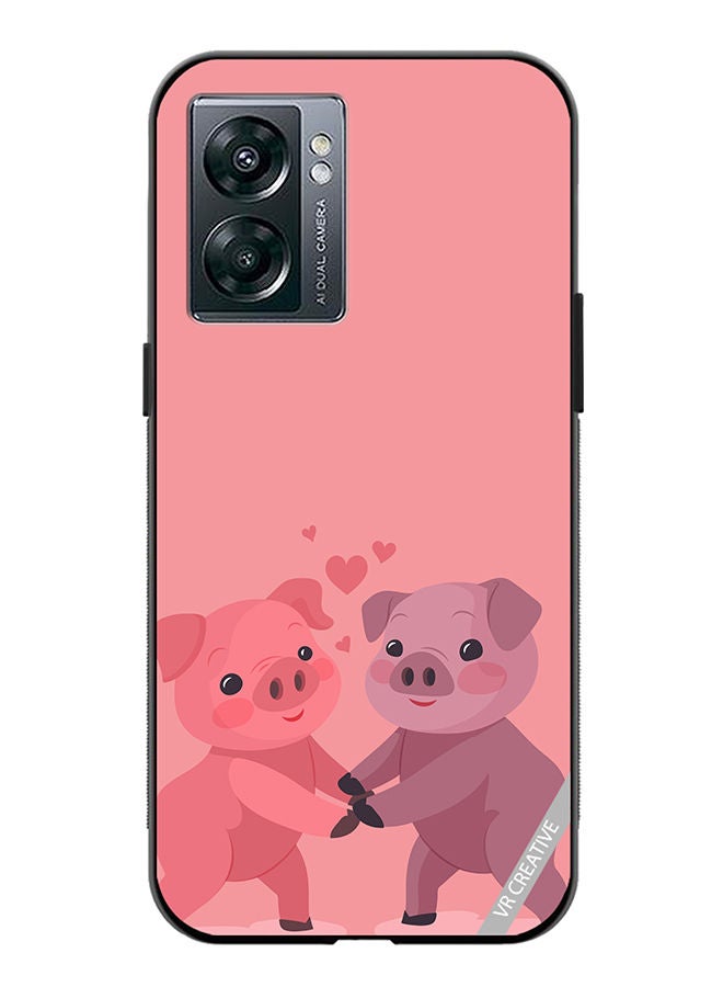 VR CREATIVE Protective Case Cover For OnePlus Nord N300 Love Pig Design Multicolour - Image 1