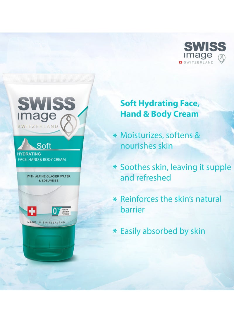 Soft Hydrating Hand & Body Cream 75 ml | Instant Hydration & Non Greasy enriched with Alpine Glacier Water & Edelweiss for Daily Use