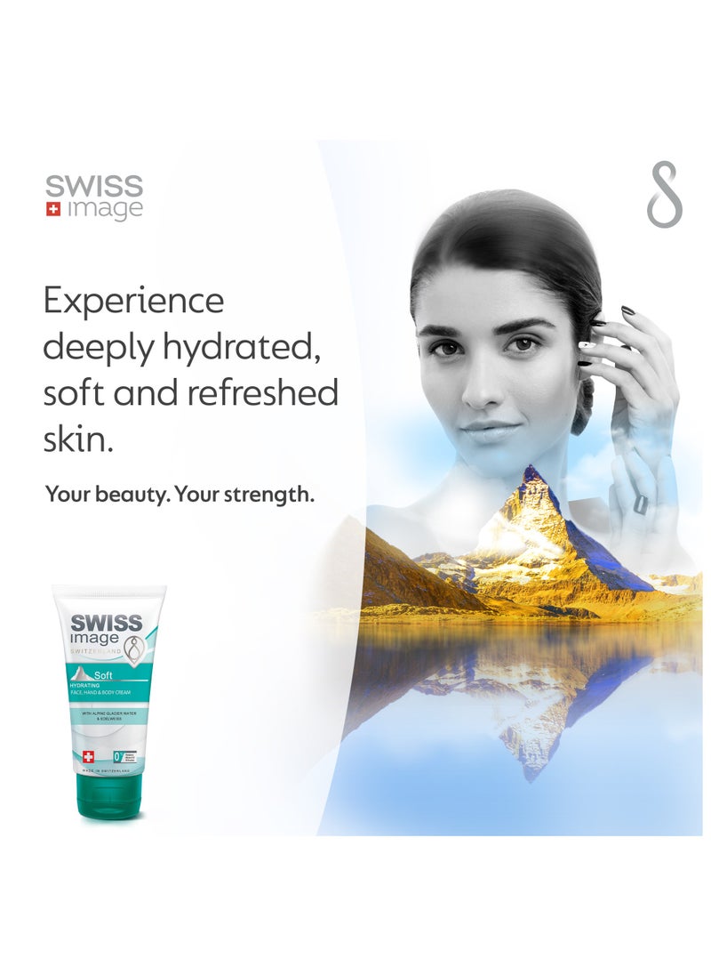 Soft Hydrating Hand & Body Cream 75 ml | Instant Hydration & Non Greasy enriched with Alpine Glacier Water & Edelweiss for Daily Use