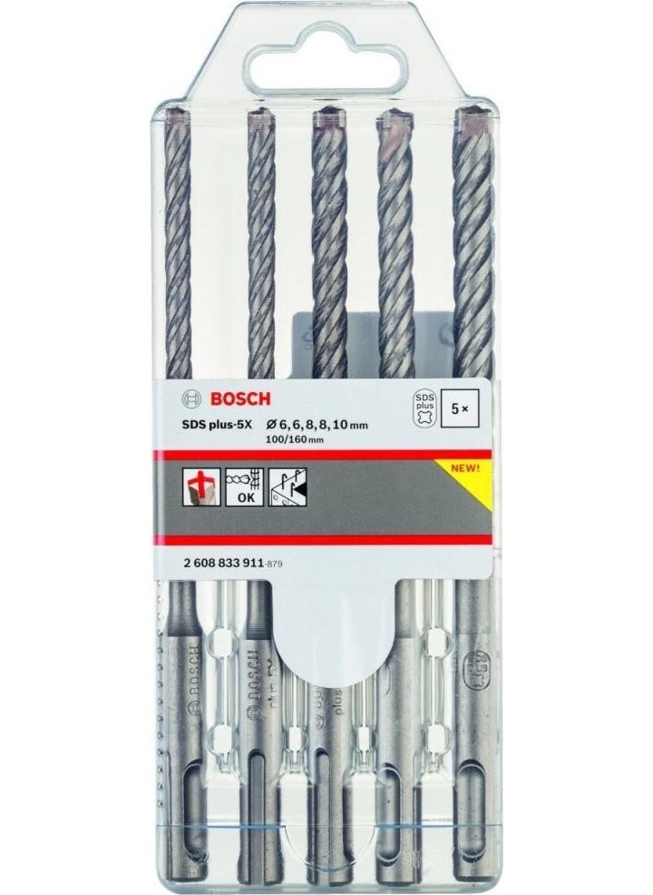 BOSCH 2608833911 Sds Plus-5x Concrete Drill Bit Set of 5  - Image 2