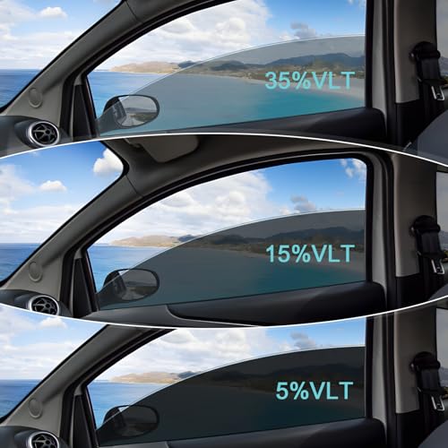 TOYOCO 5 VLT Ceramic Car Window Tint Film 20in 20ft Window Privacy Film 99 Blocks UV 95 IR Ray Glare Reduction Blackout Window Film Auto Car Windshield Sun Shade Roll - Image 3