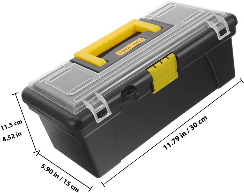 LABRIMP Multi-functional Tool Box Organizer with PP Construction Portable Storage Container for Home Car and Outdoor Repair for Parts Screws Nails and Mechanical Tools - Image 2