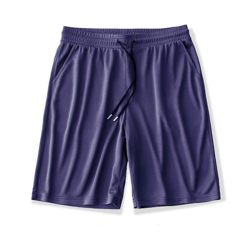 Summer Five-point Pants Mens Cross-border Foreign Trade Summer Beach Pants Mens Casual Running Sports Shorts Mens 5-point Straight Ins Navy blue 