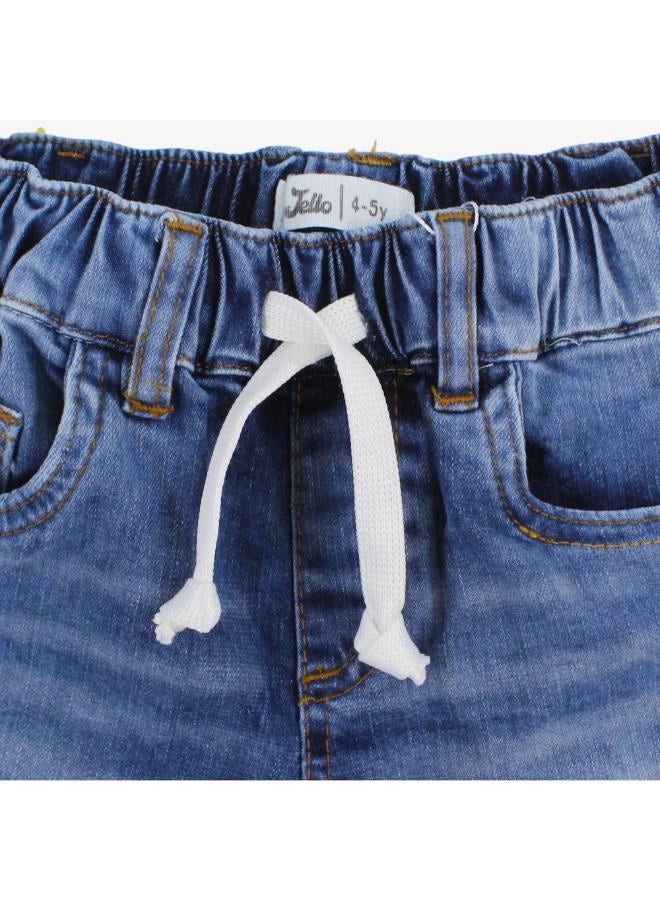 Denim Shorts Dark Wash - Image 3