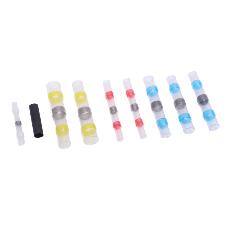 Solder Seal Wire Connectors Heat Shrink Butt Splice Nylon Connectors - Waterproof Sealing Design Electrical Wiring Splice Connector for Marine Automotive Applications - Image 3
