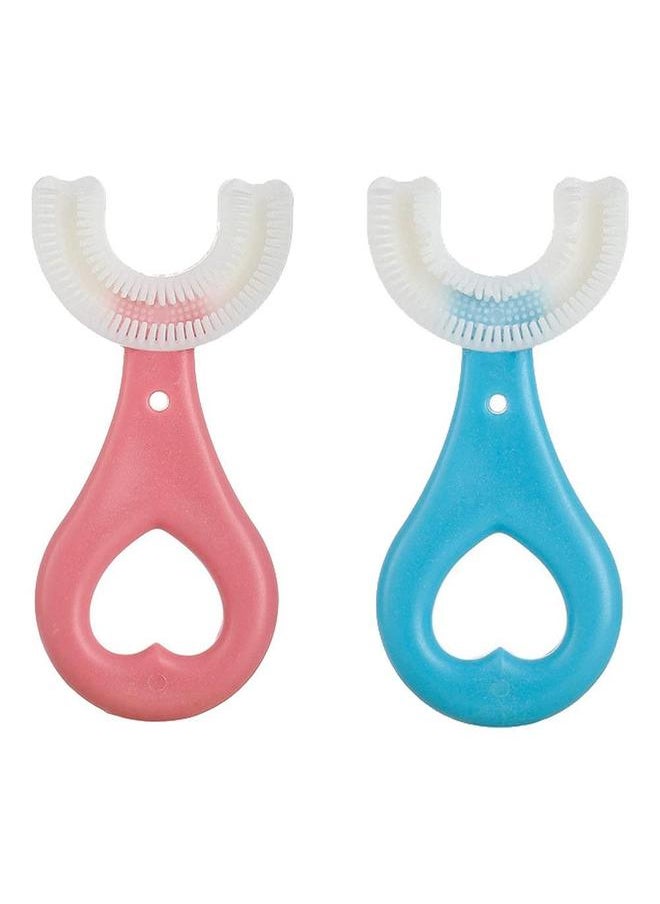 2Pcs U Shaped Toothbrush Food Grade Soft Rubber Manual Training Toothbrush Oral Cleaning for Baby Blue Heart Type - pzsku/Z8531ACFB0B729219C7A5Z/45/_/1732119510/c6d9e5fa-c8d2-4944-861f-d12c29303290