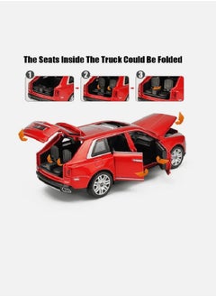 die cast 1/32 for Rolls-Royce Cullinan Alloy Car Model Diecasts Toy Car Model Sound,  Light, Pull Back and Opened Doors Kids & Adult Gifts (Red, No Box)  - Image 5