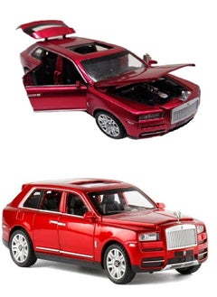 die cast 1/32 for Rolls-Royce Cullinan Alloy Car Model Diecasts Toy Car Model Sound,  Light, Pull Back and Opened Doors Kids & Adult Gifts (Red, No Box)  - Image 1