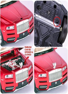 die cast 1/32 for Rolls-Royce Cullinan Alloy Car Model Diecasts Toy Car Model Sound,  Light, Pull Back and Opened Doors Kids & Adult Gifts (Red, No Box)  - Image 4