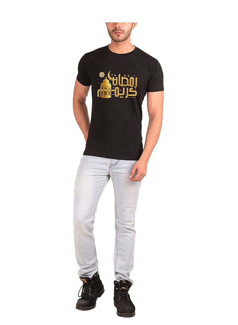 PRINTSHOP4ME Ramadan Printed Round Neck Cotton Mens Tshirt Design 7 - Image 5